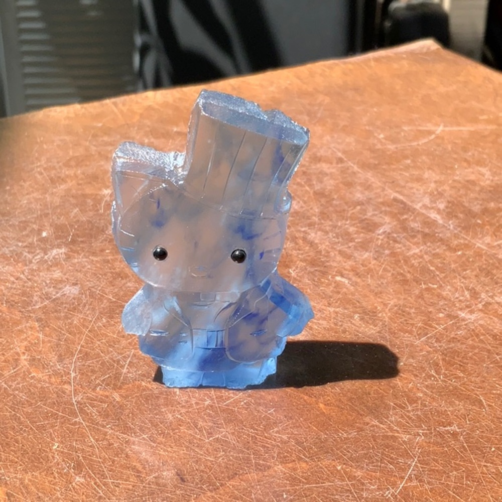BLUE QUARTZITE HAND CARVED CAT